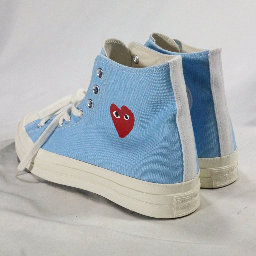 RARE Comme des Garçons PLAY x Chuck 70 High Bright Blue NEW Sz 10.5 US Men - Picture 10 of 15